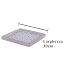 Vassoio in Ceramica Decorato Larghezza 30 cm