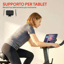 Cyclette Magnetica Regolabile 103x49x98-112 cm con Display LCD e Supporto per Tablet in Acciaio e ABS Nero      