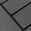 Consolle Trucco con Specchio e Sgabello in Truciolato Grigio