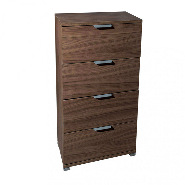 Armoire 4 Tiroirs Couleur Noyer 45x38x85 h cm en Aggloméré Bilaminé Marron prezzo