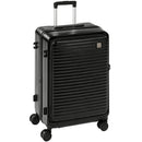 Valigia Rigida Media 71 L 66x43x28 cm Espandibile con 4 Ruote e Lucchetto TSA in ABS Nero      