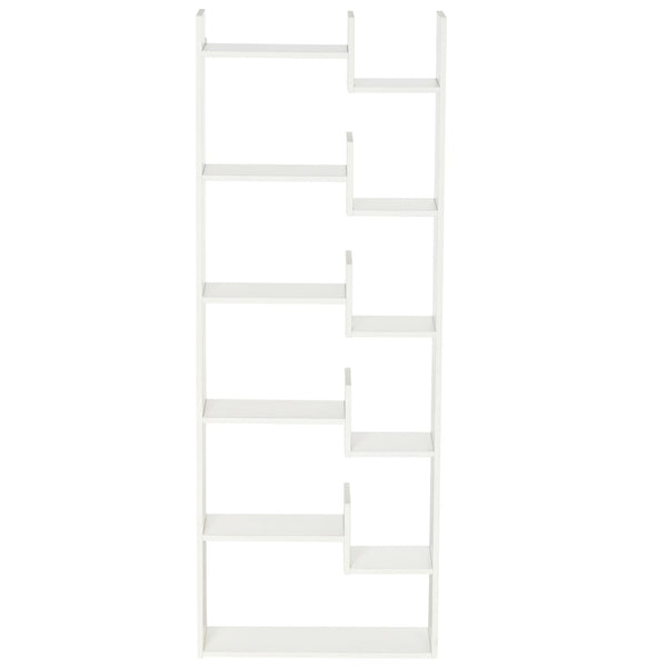 prezzo Bibliothèque 6 Niveaux 11 Etagères 61x23x162,6 cm en MDF et Aggloméré Blanc