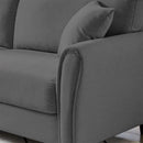 Divano 3 Posti 212x75x87 cm in Tessuto Grigio Scuro Premium Sofa