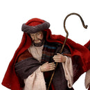 Natività tessuto set 9pz rosso cm xh25,5