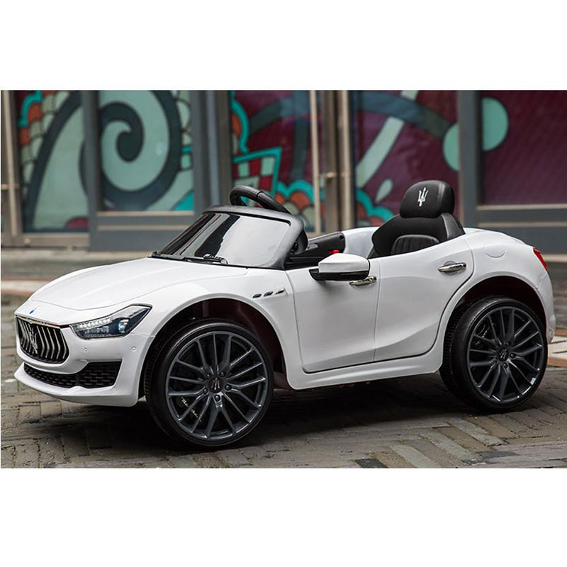 Macchina Elettrica per Bambini 12V con Licenza Maserati Ghibli Bianca