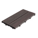 Set 14 Piastrelle Autobloccanti in Plastica Effetto Legno 37,7 x 18,6 cm da Interno o Esterno 