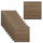Set 10 Pannelli Decorativi Fonoassorbenti 58x58 cm in MDF Decoro C Obliquo Noce Asia