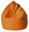 Pouf poire Avalli en similicuir orange