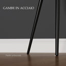 Set 2 Sedie Moderne con Braccioli 54x57x80 cm in Tessuto Effetto Velluto Nero  