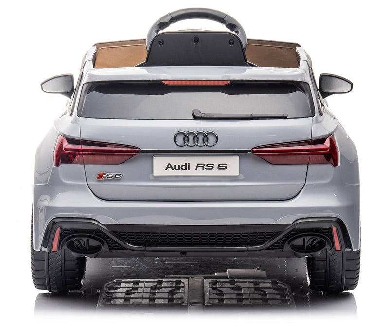 Macchina Elettrica per Bambini 12V con Licenza Audi RS6 Grigia