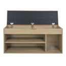 Scarpiera Panca 104x30x49 cm in Legno Melaminico Rovere Scuro