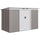 Ripostiglio da Giardino 280x130x172 cm con 2 Prese d'Aria e 2 Porte Scorrevoli in Acciaio Grigio Chiaro