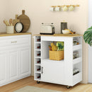 Carrello da Cucina 83x40x83 cm Armadietto e Portabottiglie Rovere   