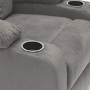 Poltrona Relax Reclinabile Manuale 100x76x94 cmin Microfibra Grigio