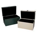 Set 2 Scatole in Legno rivestita in Similpelle rettangolare 