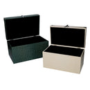 Set 2 Scatole in Legno rivestita in Similpelle rettangolare 