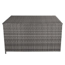 Baule da Esterno 138x70x80 cm in Rattan con Borsa Impermeabile Grigio 