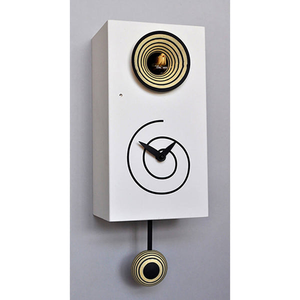 prezzo Horloge Coucou Murale 13X25X12Cm Pirondini Italia Spirale Blanche