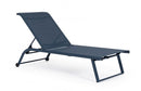 Set 2 Lettini Prendisole da Giardino 70x182x91,5h cm con Ruote Taylor Navy 