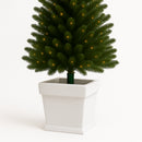 Base Albero di Natale Vaso Bianco Supporto 40x40x41 cm con Attacco Universale