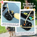 Passeggino per Cani 3 in 1 Pieghevole con Cestino Inferiore Nero   