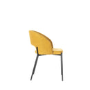 Set 2 Sedie 52x55,5xH78,5 cm in Tessuto Greta Giallo