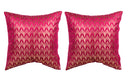 Set 2 Cuscini Decorativi 43x43x6 cm in Poliestere VdE Tivoli 1996 Deco Rosso