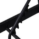 Set 2 Lettini Prendisole in Acciaio Nero con Cuscino Crema 