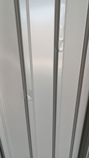 Capanno Porta Attrezzi 142x86x189 cm con Tetto Inclinato e Porta Bloccabile in Metallo Argento Seconda Scelta