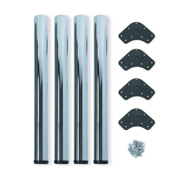 prezzo Kit de 4 Pieds de Table Réglables Ø6x71/73 cm en Acier Chromé Emuca