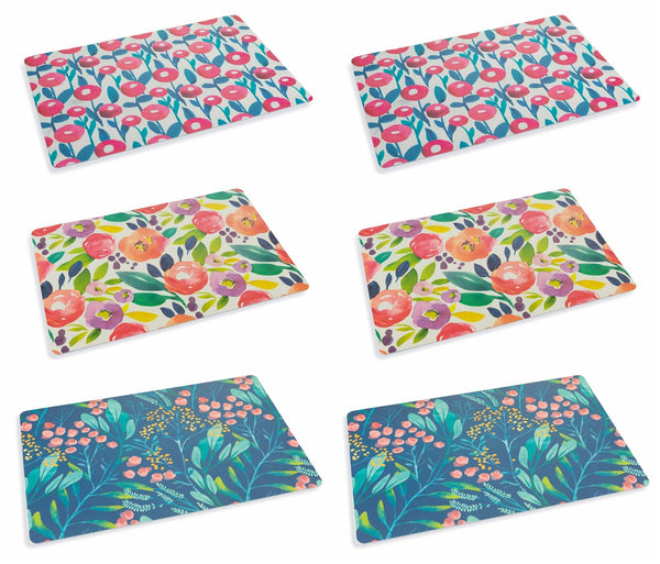 Lot de 6 sets de table 43x28 cm en plastique VdE Tivoli 1996 Fleurs sconto