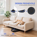 Mini Trampolino Fitness Ø114 cm Pieghevole con Manubrio Regolabile in Altezza Blu e Nero      