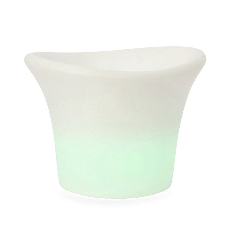 Lampada a Led da Giardino 37x32x28 cm in Plastica Dave Bianca