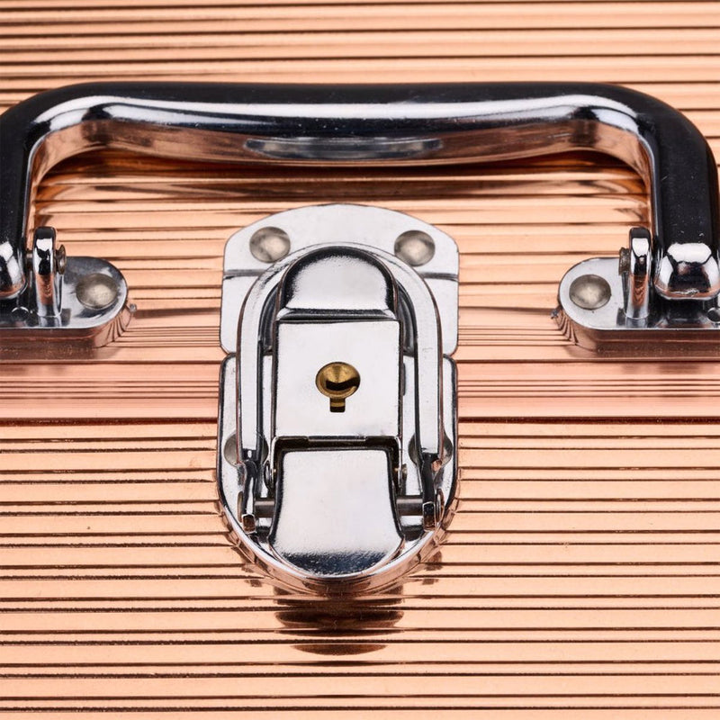 Valigetta per Estetista 27.5x20.5x20.5 cm Case Portatrucchi Make UP in Alluminio