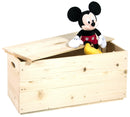 Baule 80x35x35 cm in Legno Massello Grezzo Fumer