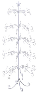 Albero di Natale in Metallo Ø70x154cm Bianco