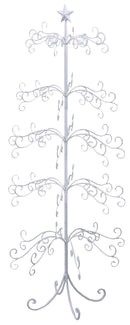 Albero di Natale in Metallo Ø70x154cm Bianco