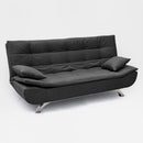 Divano Letto 190x83x93 cm in Microfibra Grigio Scuro