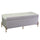 Banc de rangement 115x40xh45 cm en tissu velours gris