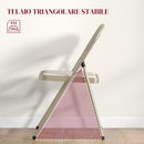 Set 4 Sedie Pieghevoli 45x46x78 cm con Seduta Imbottita in Poliestere e Acciaio Beige  