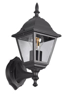 Applique da Esterno Attacco E27 in Alluminio Nero Opaco