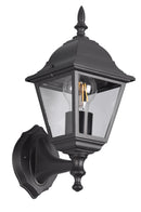 Applique da Esterno Attacco E27 in Alluminio Nero Opaco