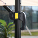 Ombrellone da Giardino 2,94x2,94m in Alluminio e Poliestere Cachi