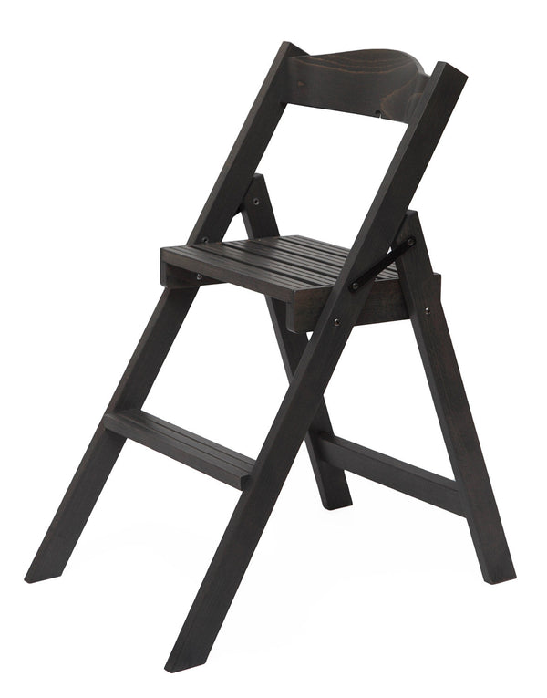online Sedia Scala Pieghevole 51x41xh75 cm in Legno Faggio Massello Grigio Scuro