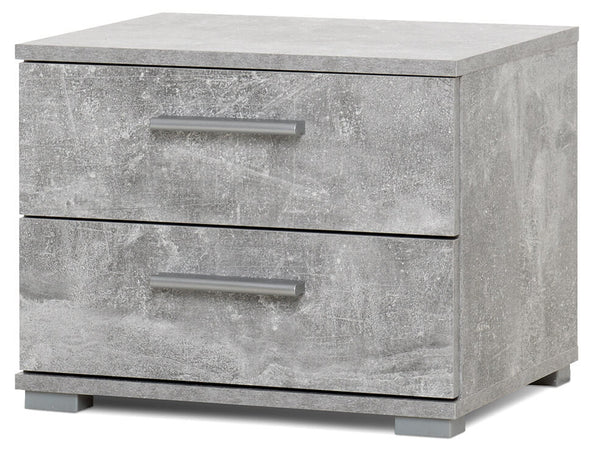 Fumer Frida Table de Chevet en Aggloméré de Ciment 2 Tiroirs online