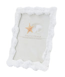 Cornice Corallo 25,7x2,5x30,5 cm in Resina e Vetro Bianco