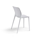 Set 4 Sedie Impilabili 80x45x50 cm in Polipropilene e Fibra di Vetro Wanda Bianco