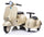Piaggio Vespa avec Sidecar Petit Électrique 6V pour Enfants Crème