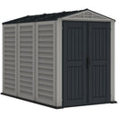 Casetta da Giardino Porta Attrezzi 161x250x210 cm in PVC Grigio/Grigio Scuro