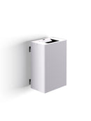 Pattumiera a Muro a 1 Scomparto da 35 L 39x25x56 cm con Contenitore Interno in Acciaio Verniciato Bianco 
